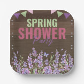 Rustikale Lavendel Dusche Party Babydusche Pappteller (Vorderseite)