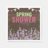 Rustikale Lavendel Dusche Party Babydusche Serviette (Vorderseite)