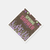 Rustikale Lavendel Dusche Party Babydusche Serviette (Ecke)