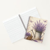 Rustikale Lavendel-Gießkanne Cottage-Garten Notizblock (Innenseite)