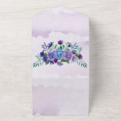 Rustikale Lavendel-Hochzeit All In One Einladung (Außenbereich)