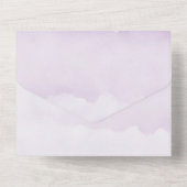 Rustikale Lavendel-Hochzeit All In One Einladung (Rückseite)