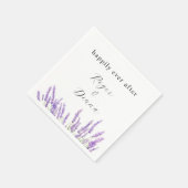 Rustikale Lavendel-Hochzeit Serviette (Ecke)