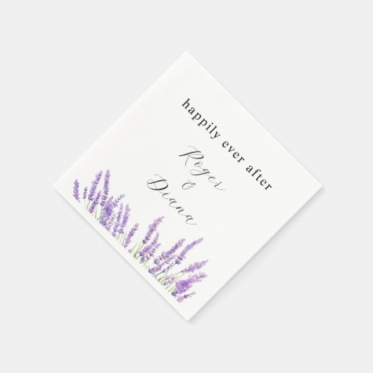 Rustikale Lavendel-Hochzeit Serviette (Ecke)