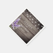 Rustikale Lavendel-Lichter Hochzeit Serviette (Ecke)