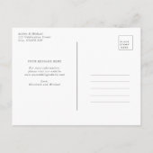 Rustikale Lavendel Lilac Gold Floral Verspätung Da Ankündigungspostkarte (Rückseite)