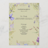 Rustikale Lavendel Sage Wildblumen Lavender Weddin Programm (Vorderseite)