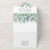 Rustikale Lavendel- und Eukalyptus-UAWG Wedding All In One Einladung (Außenbereich)