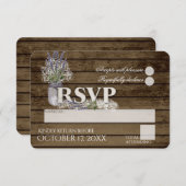 Rustikale Lavendel- und Gipskraut-UAWG RSVP Karte (Vorne/Hinten)
