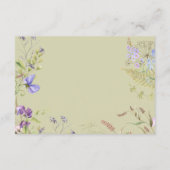 Rustikale Lavendel- und ZahnfleischWildblumen Empf Begleitkarte (Rückseite)