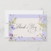 Rustikale Lavendel- und Zahnpasta-Wildblumen Laven Dankeskarte (Vorderseite)