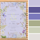 Rustikale Lavendel- und Zahnpasta-Wildblumen Laven Einladung