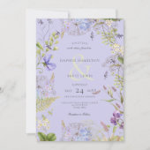 Rustikale Lavendel- und Zahnpasta-Wildblumen Laven Einladung (Vorderseite)
