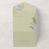 Rustikale Lavendel-Wildblumen feiern grünes Abende All In One Einladung (Außenbereich)