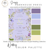 Rustikale Lavendel-Wildblumen Lavendelinformatione All In One Einladung