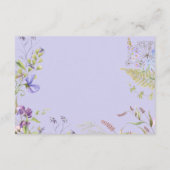 Rustikale Lavendel-Wildblumen Lavendelinformatione Begleitkarte (Rückseite)