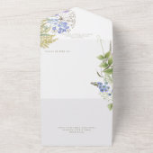 Rustikale Lavendel-Wildblumen Weißer QR-Code All In One Einladung (Außenbereich)
