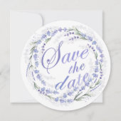 Rustikale Lavendel-Wreath-Hochzeit retten das Datu Save The Date (Vorderseite)