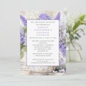 Rustikale Lavendelblumen im Blecheimer Hochzeit | Einladung (Stehend Vorderseite)