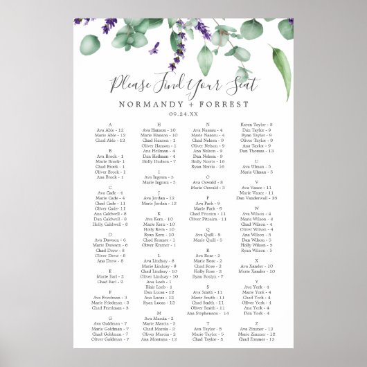 Rustikale Lavendeldecke Poster (Vorne)