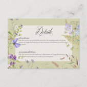 Rustikale Lavendelsäge Wildblumen - Details Begleitkarte (Vorderseite)