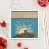 Rustikale Lazy Days Ahead Personalisiert Picnic Na Serviette (Beispiel)