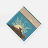 Rustikale Lazy Days Ahead Personalisiert Picnic Na Serviette (Ecke)