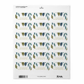 Rustikale Leaf-Blumenhochzeit Adressaufkleber (Vorne)