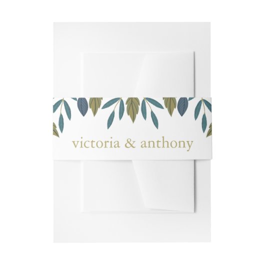 Rustikale Leaf-Blumenhochzeit Einladungsbanderole (Vorderseite Beispiel)