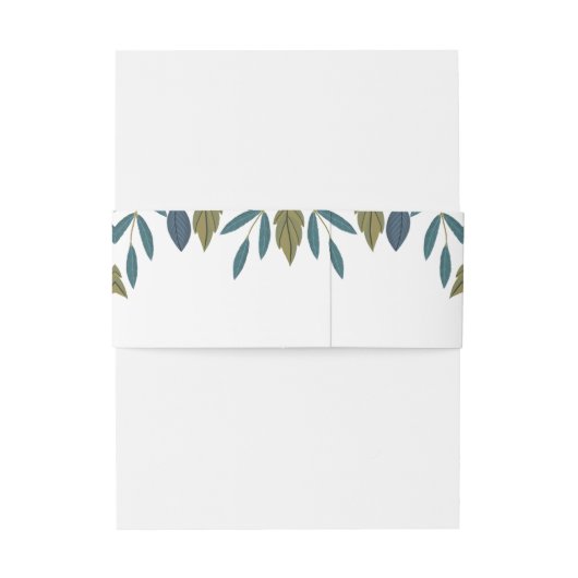 Rustikale Leaf-Blumenhochzeit Einladungsbanderole (Rückseitenbeispiel)