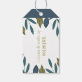 Rustikale Leaf-Blumenhochzeit Geschenkanhänger (Vorderseite)