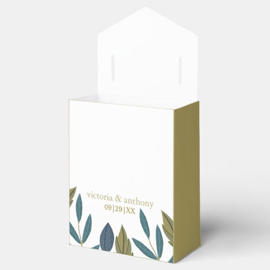 Rustikale Leaf-Blumenhochzeit Geschenkschachtel (Geöffnet)