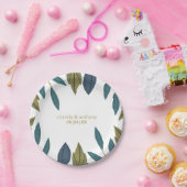 Rustikale Leaf-Blumenhochzeit Pappteller (Party)