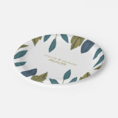 Rustikale Leaf-Blumenhochzeit Pappteller (Schrägansicht)