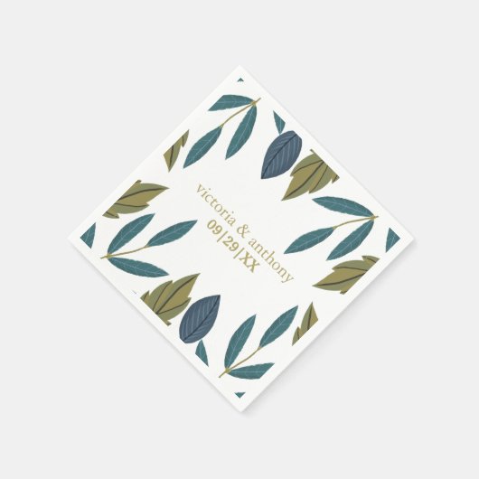 Rustikale Leaf-Blumenhochzeit Serviette (Ecke)