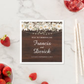 Rustikale Leaf-String-Lichter Hochzeit Serviette (Beispiel)