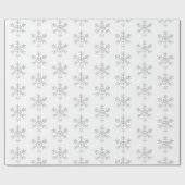 Rustikale leichte Schneeflocken Weiß Geschenkpapier (Flach)