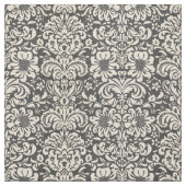 Rustikale Leinen, Beige und graue Damaskus Stoff (Muster)