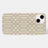 Rustikale Leinen Beige und Taupe Trellis Case-Mate iPhone Hülle (Rückseite (Horizontal))