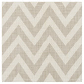 Rustikale Leinen Beige und Taupe Zickzack Stoff (Nahaufnahme)