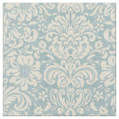 Rustikale Leinen in Beige und Blauer Damast Stoff (Nahaufnahme)