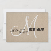 Rustikale Leineneien-Leinwand Hochzeit mein Trauze Einladung (Vorderseite)