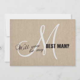 Rustikale Leineneien-Leinwand Hochzeit mein Trauze Einladung