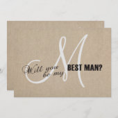 Rustikale Leineneien-Leinwand Hochzeit mein Trauze Einladung (Vorne/Hinten)