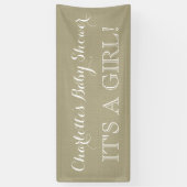 Rustikale Leinwand-Babyparty-Zeichen-Gewohnheit Banner (Vertikal)