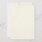 Rustikale Leinwand-Blumen-Rosen, die Einladung (Rückseite)