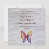 Rustikale Leinwand , Einladung zur Hochzeit von Sc (Rückseite)