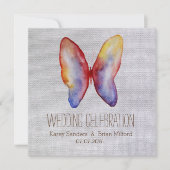 Rustikale Leinwand , Einladung zur Hochzeit von Sc (Vorderseite)