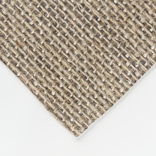 Rustikale Leinwand geschnürter Familienname Fleecedecke (Ecke)