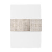 Rustikale Leinwand-Hochzeit Einladungsbanderole (Rückseitenbeispiel)